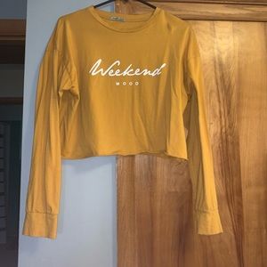 Mustard yellow crop top